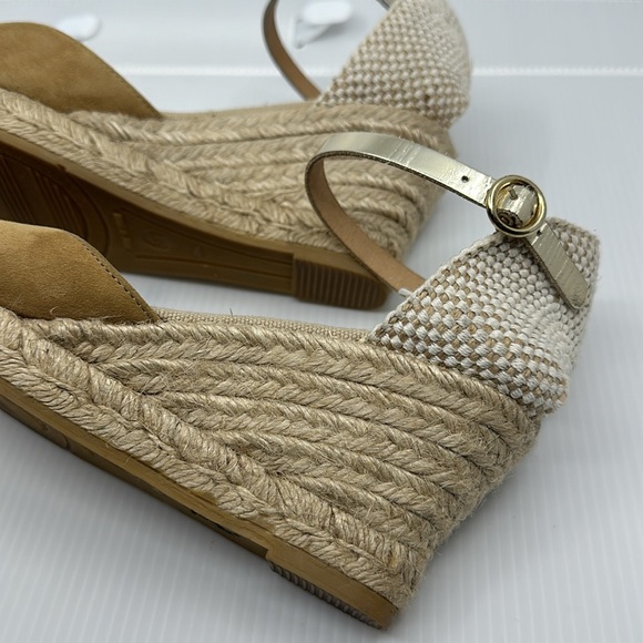 Kanna Made in Spain tan suede wedge espadrilles sandals SZ 8 - Picture 8 of 13